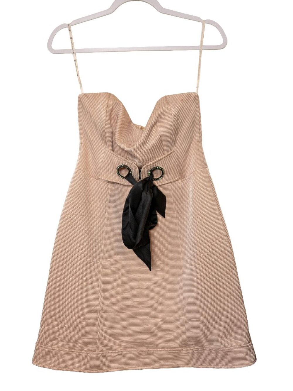 Nanette Lepore Champagne Cocktail Formal Mini Strapless Dress - Size 8